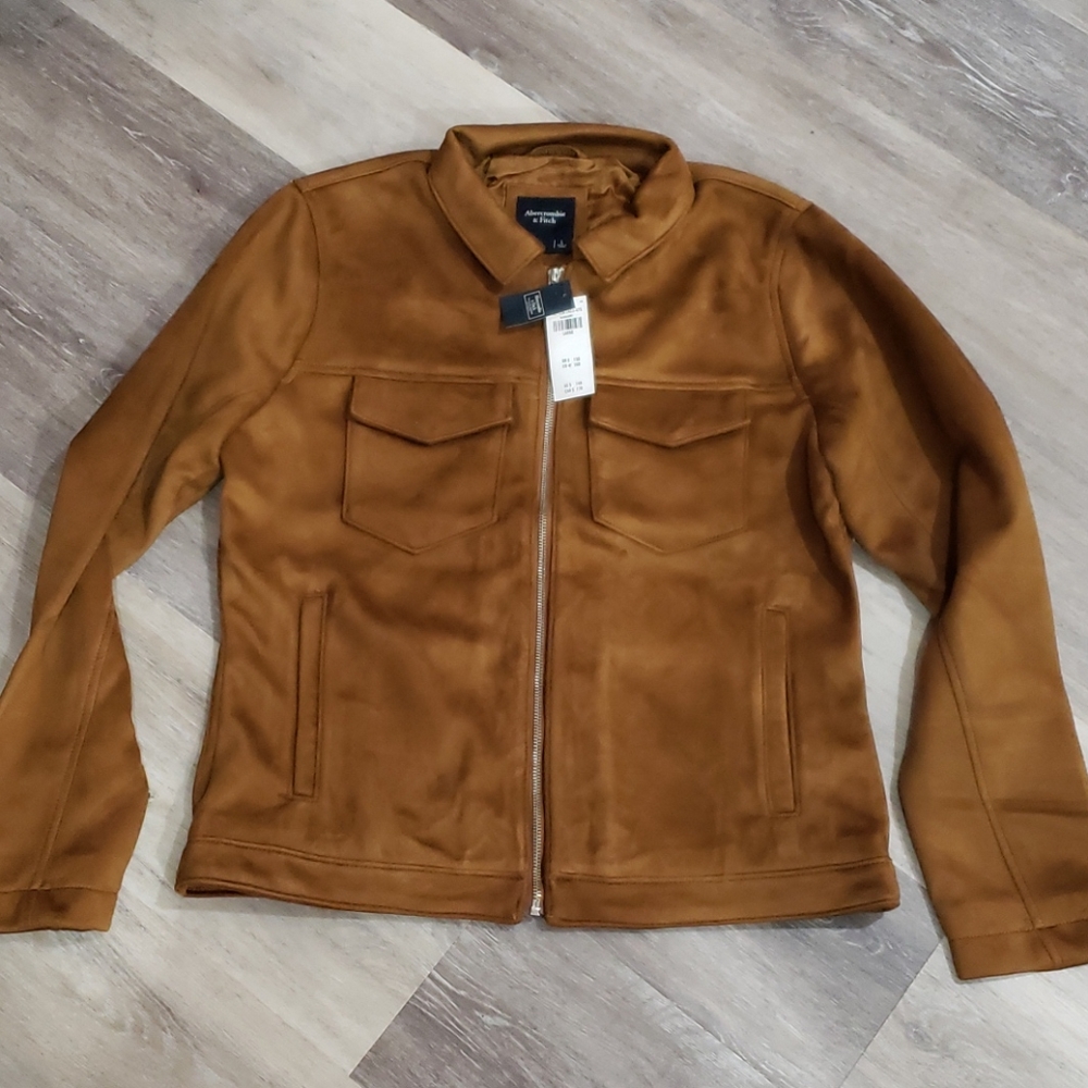 Abercrombie  Vegan Suede Jacket Size Large